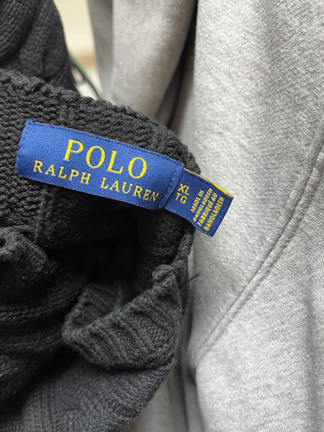 폴로 케이블 코튼 니트 블랙 XL 상품이미지3