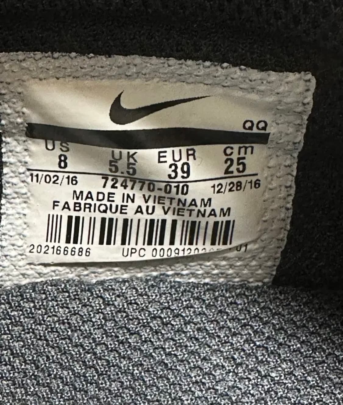 나이키 토키 슬립온 블랙 캔버스화 250 상품이미지6