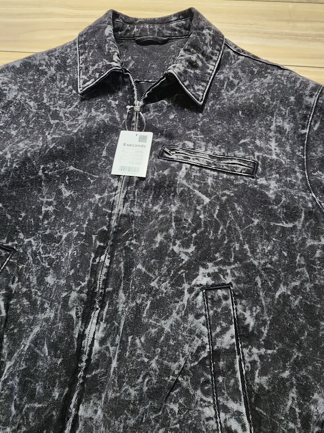 에잇세컨즈스톤워싱데님패딩집업블루종xl 상품이미지3