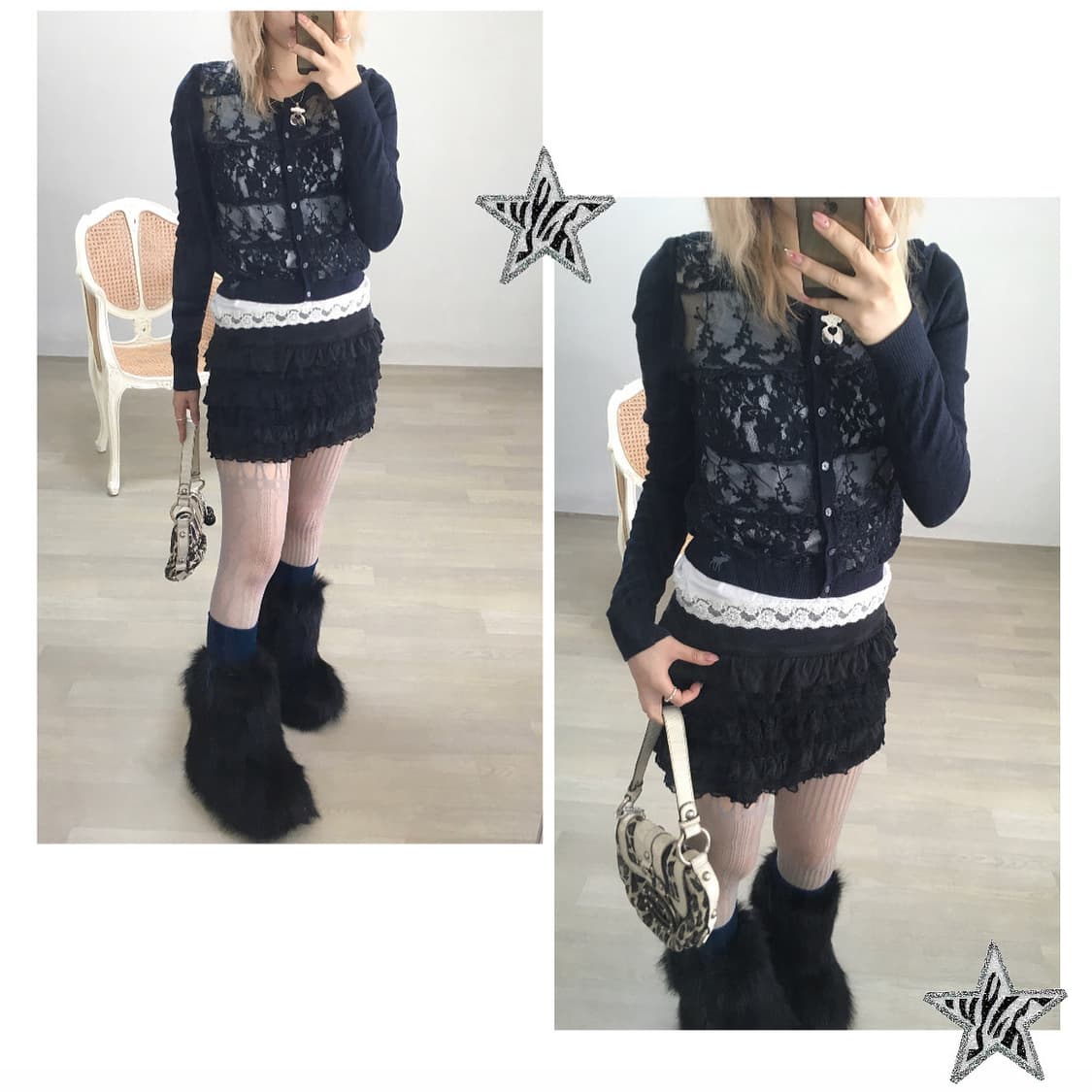 abercrombie & fitch navy lace cardigan 상품이미지6
