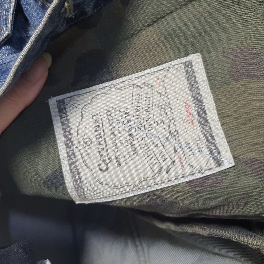 커버낫 남성 워싱 트러커 데님 자켓  상품이미지6