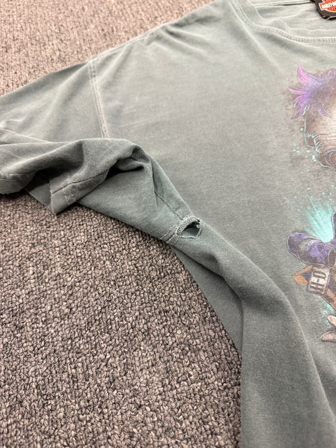 XL) 할리데이비슨 빈티지 광대 프린팅 반팔 티셔츠 상품이미지4