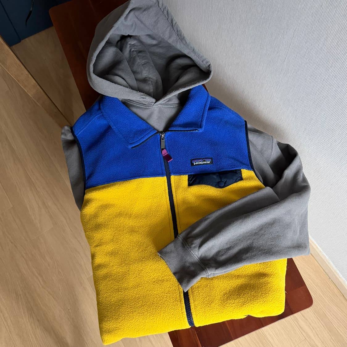 patagonia Synchilla Vest Yellow Blue XL 상품이미지2