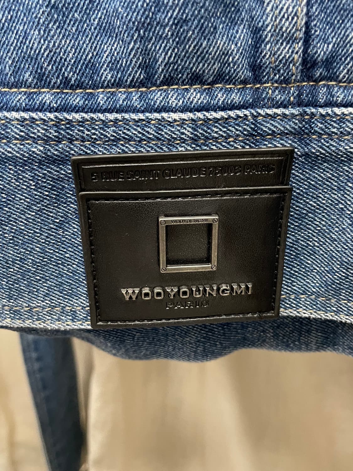 우영미 크롭 데님자켓 블루 22FW 52(110) 상품이미지5