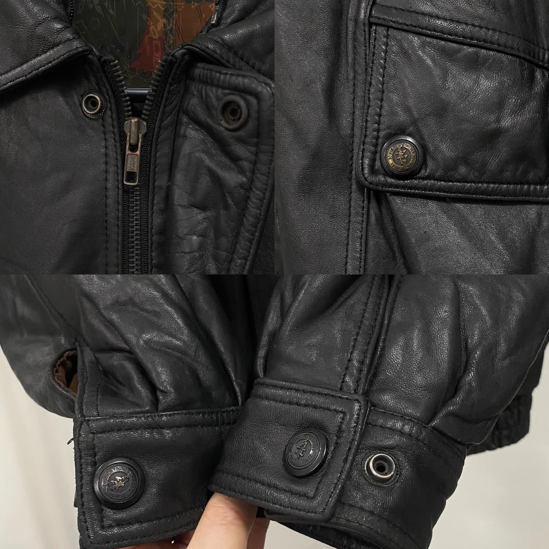 빈티지 양가죽 봄버 자켓 상품이미지5