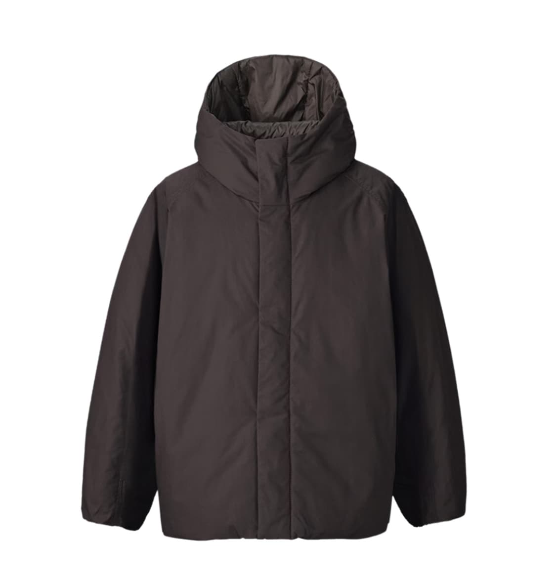 유니클로 U 퍼프테크 볼륨 파카 다크브라운 S 상품이미지1