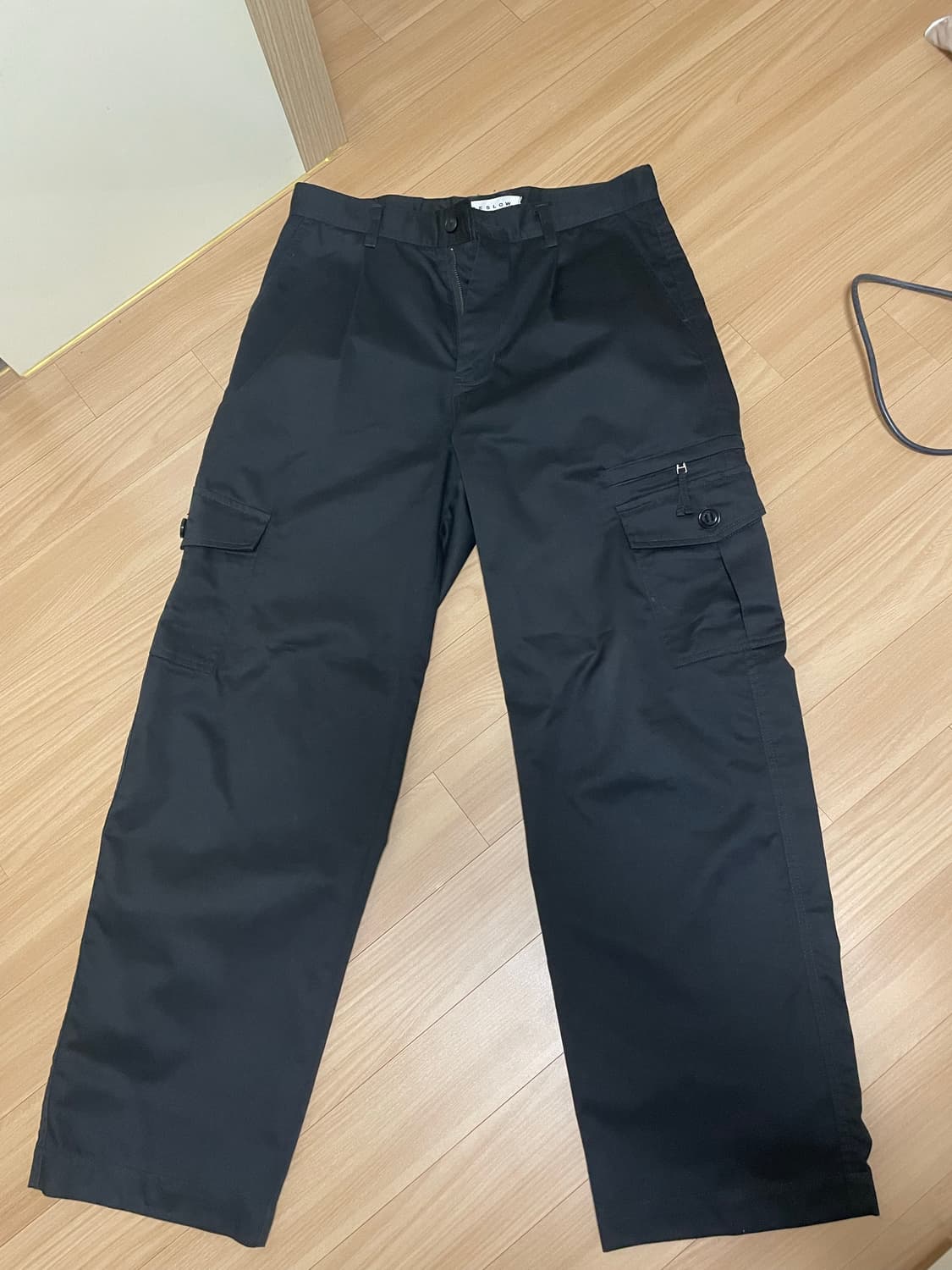 비슬로우 벌룬핏 카고 바지 블랙 M 30 벌룬 팬츠 검은색 검정 상품이미지4