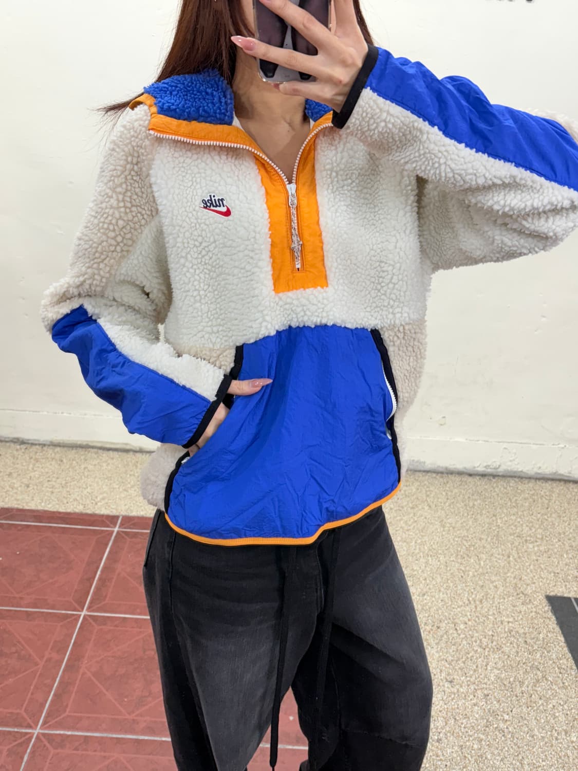 나이키 뽀글이 쉐르파 아노락M 상품이미지1