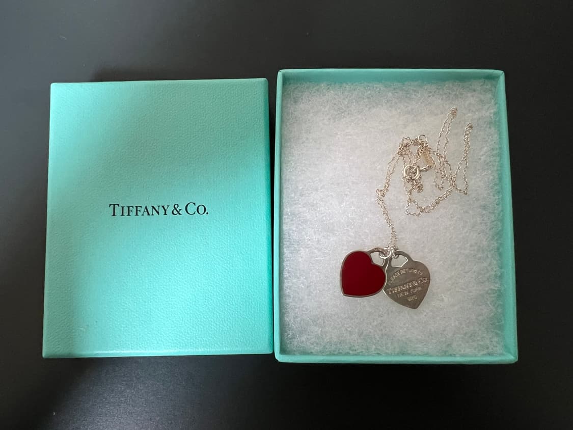 티파니 리턴 투 티파니 더블 하트 목걸이 레드 상품이미지1