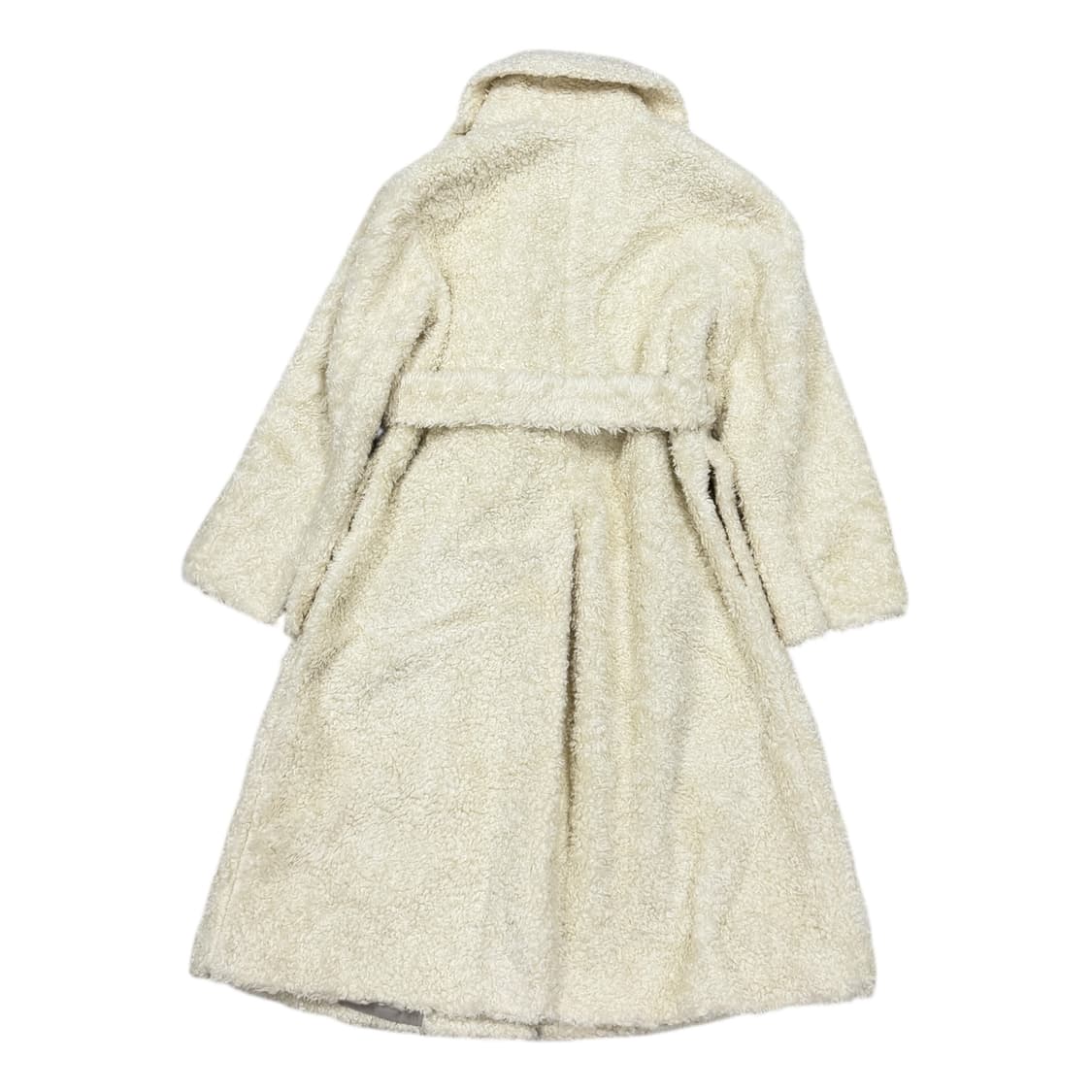 DUNST 던스트 와이드 벨티드 테디 뽀글이 롱코트 아이보리 S 상품이미지3