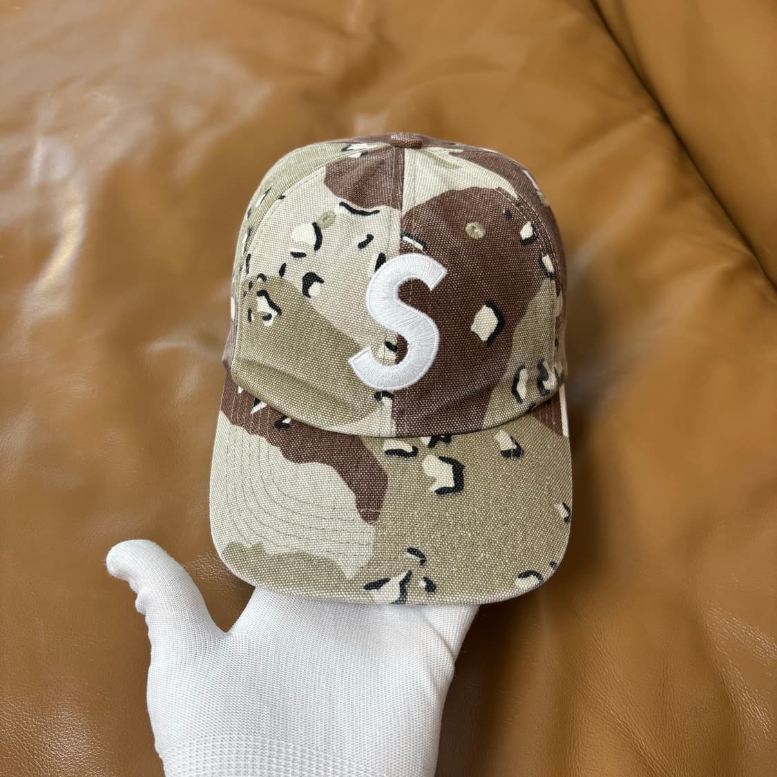 슈프림 S로고 6패널 볼캡 모자 워시드 데저트 카모 상품이미지2