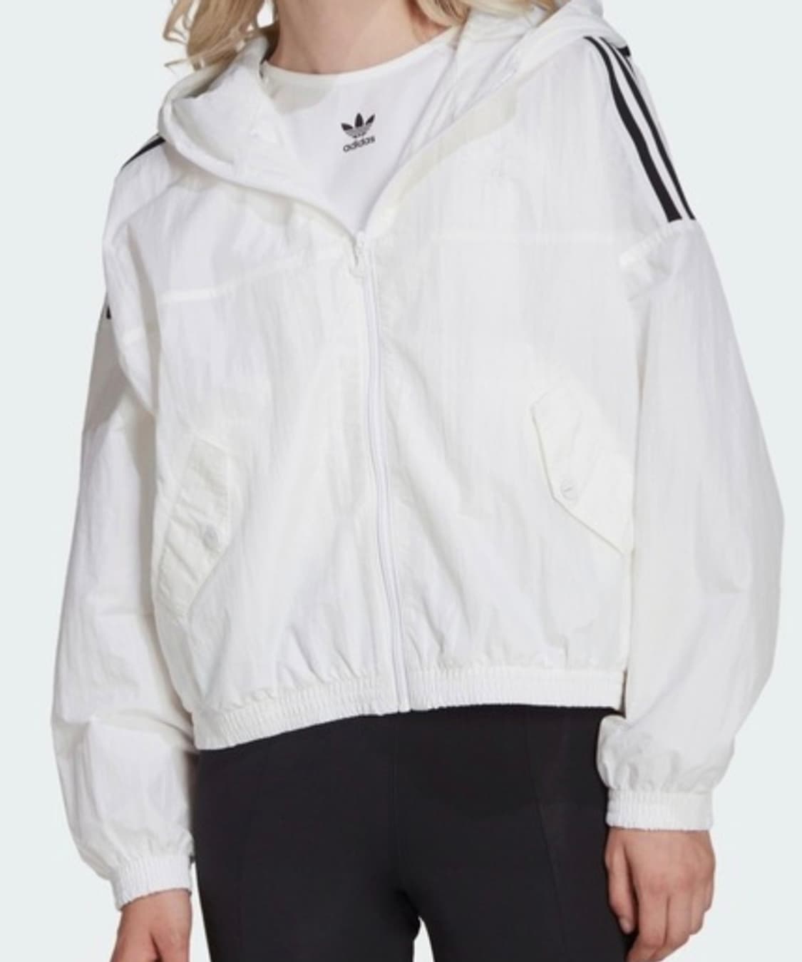아디다스 크롭 파이어버드 바람막이/화이트 윈드브레이커 상품이미지3