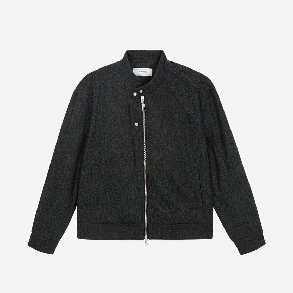 (1) 웨이비니스 오블리크 레이서 자켓 모스그린 상품이미지1