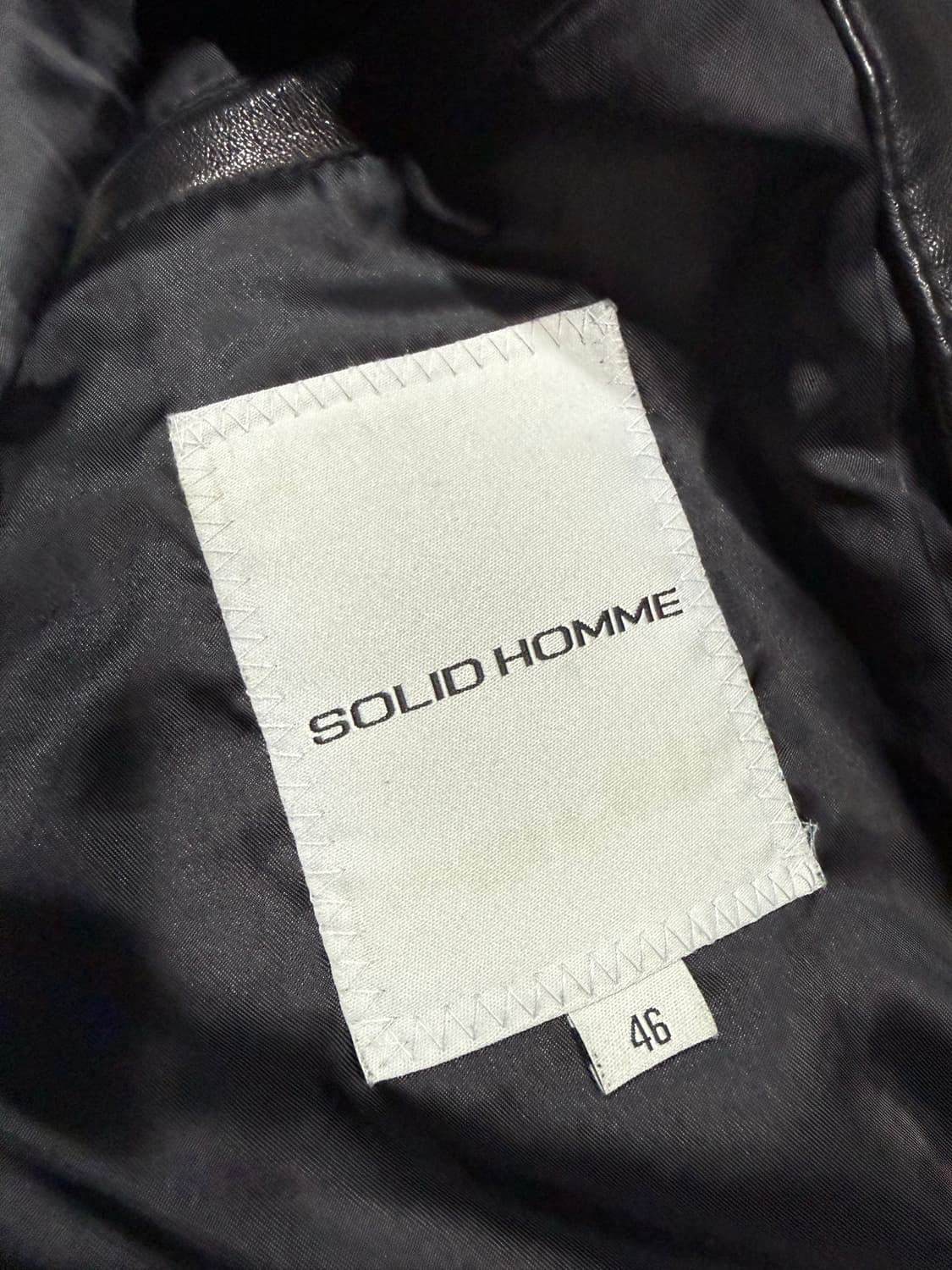 Solid Homme 솔리드옴므 레더패치 후드 레더자켓 상품이미지6