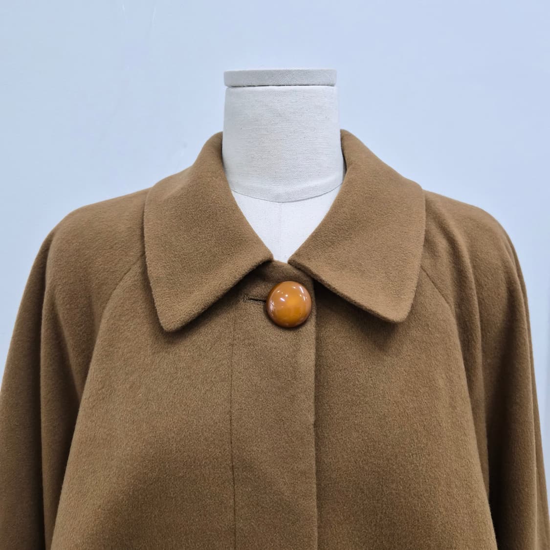 울100% 진베이지 클래식 A라인 코트 상품이미지4