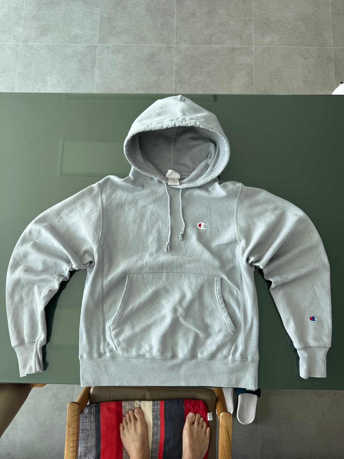 챔피온 리버스위브 후드티 상품이미지1