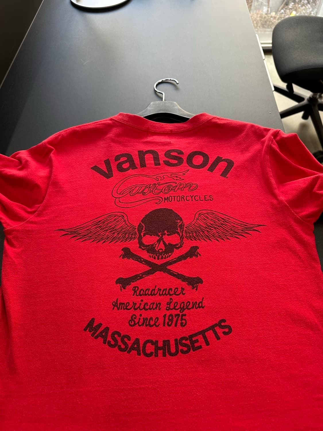 벤슨 스컬윙 레터링 롱슬리브긴팔티 레드 상품이미지6