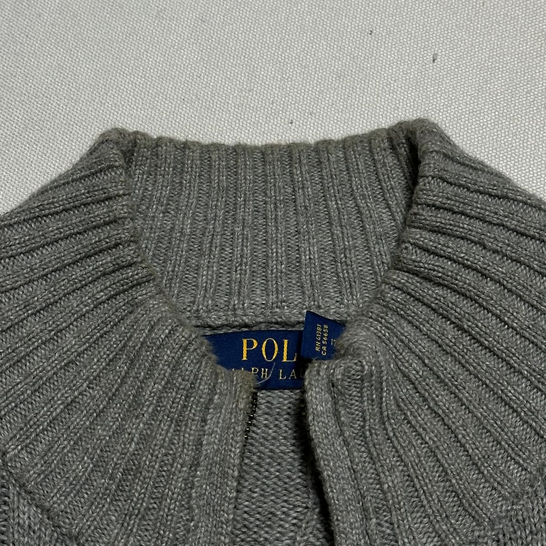 M 폴로랄프로렌 그레이 케이블 히프 니트집업 상품이미지8