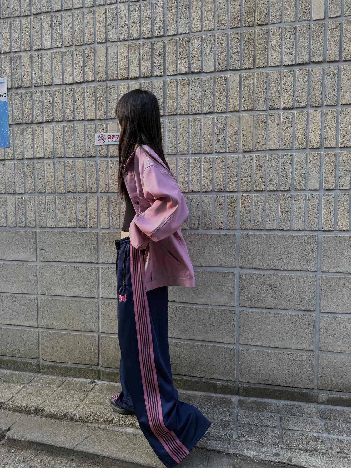 니들스 핑크&네이비 HD 트랙팬츠 상품이미지4