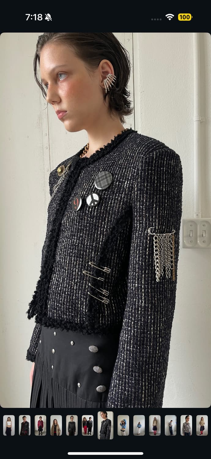 Dared 데어드 metal long pleated skirt 상품이미지5