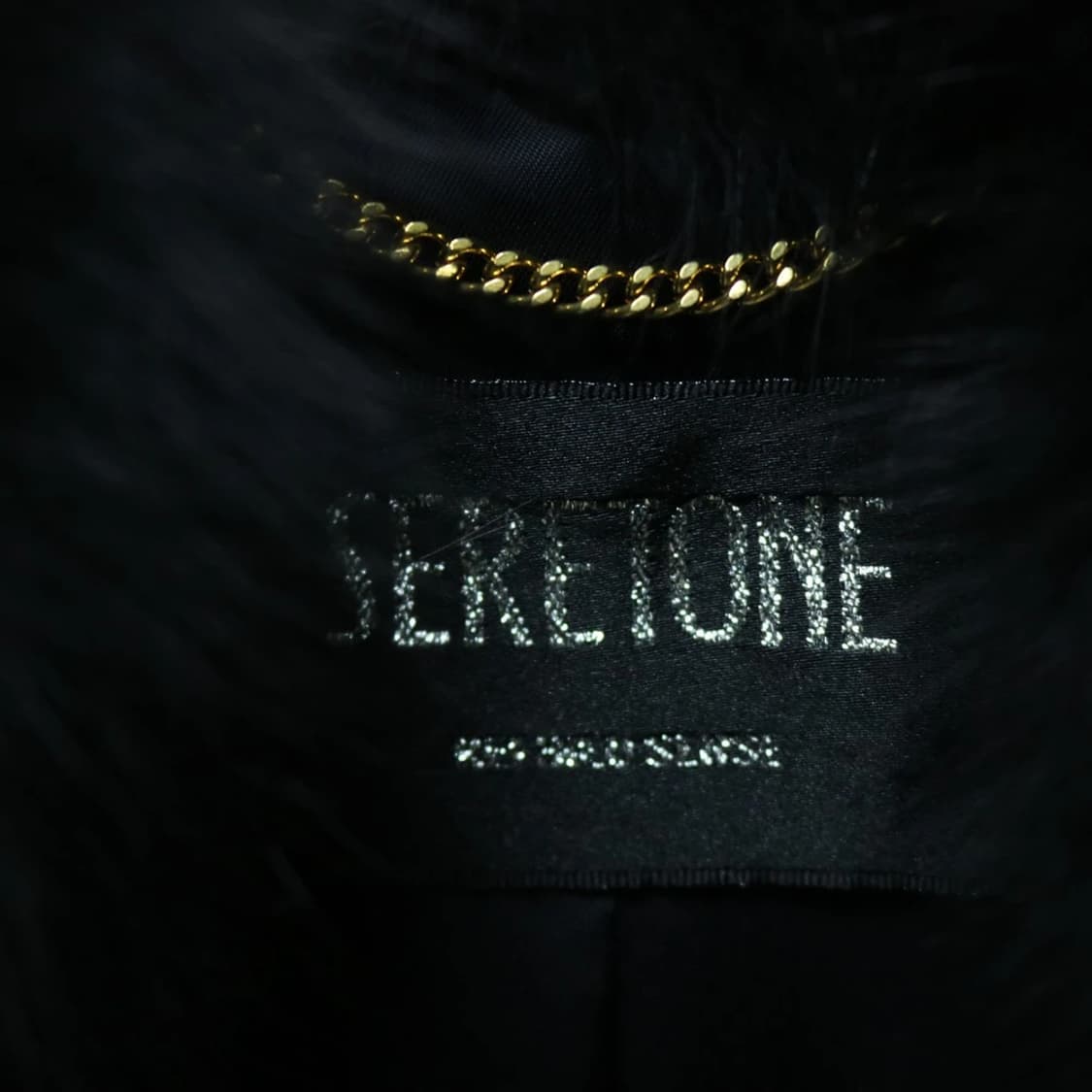 SERETONE  블랙 퍼 캐시미어 혼방 롱코트 60913 상품이미지8