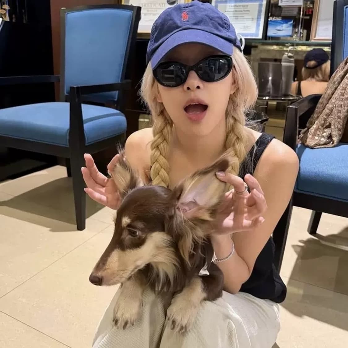 폴로 랄프로렌 볼캡모자 (네이비)(레드포니자수)(새상품)(제니,로제착용) 상품이미지1