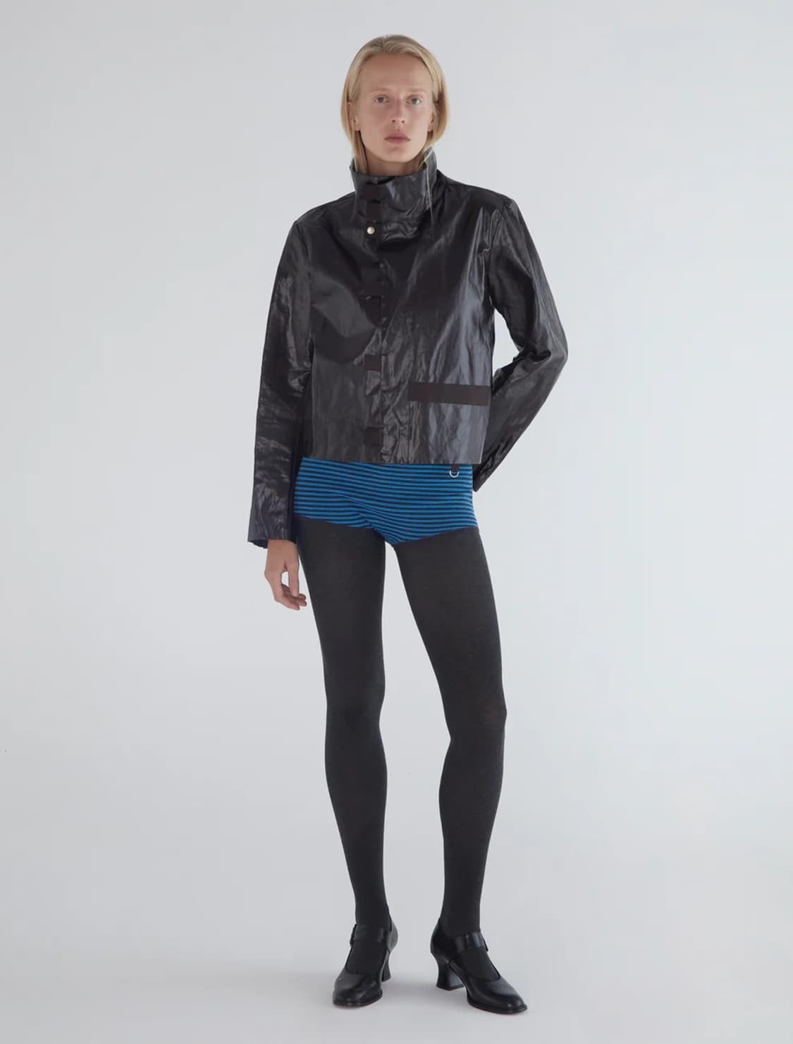 [XS,S,M]팔로마울 Smoke 스트라이프 니트 쇼츠 상품이미지2