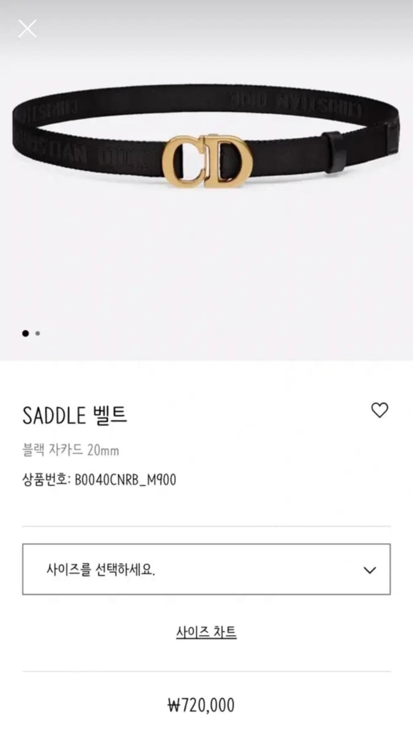 디올 새들 벨트 패브릭 상품이미지4