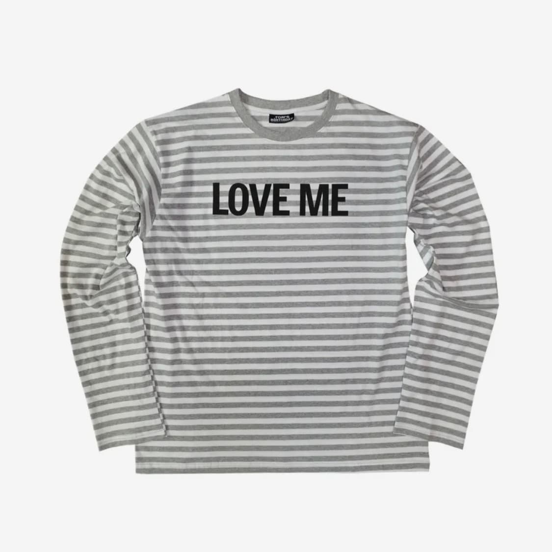톰스벌스데이 러브 미 스트라이프 롱티셔츠 그레이 롱슬리브 긴팔티  상품이미지1
