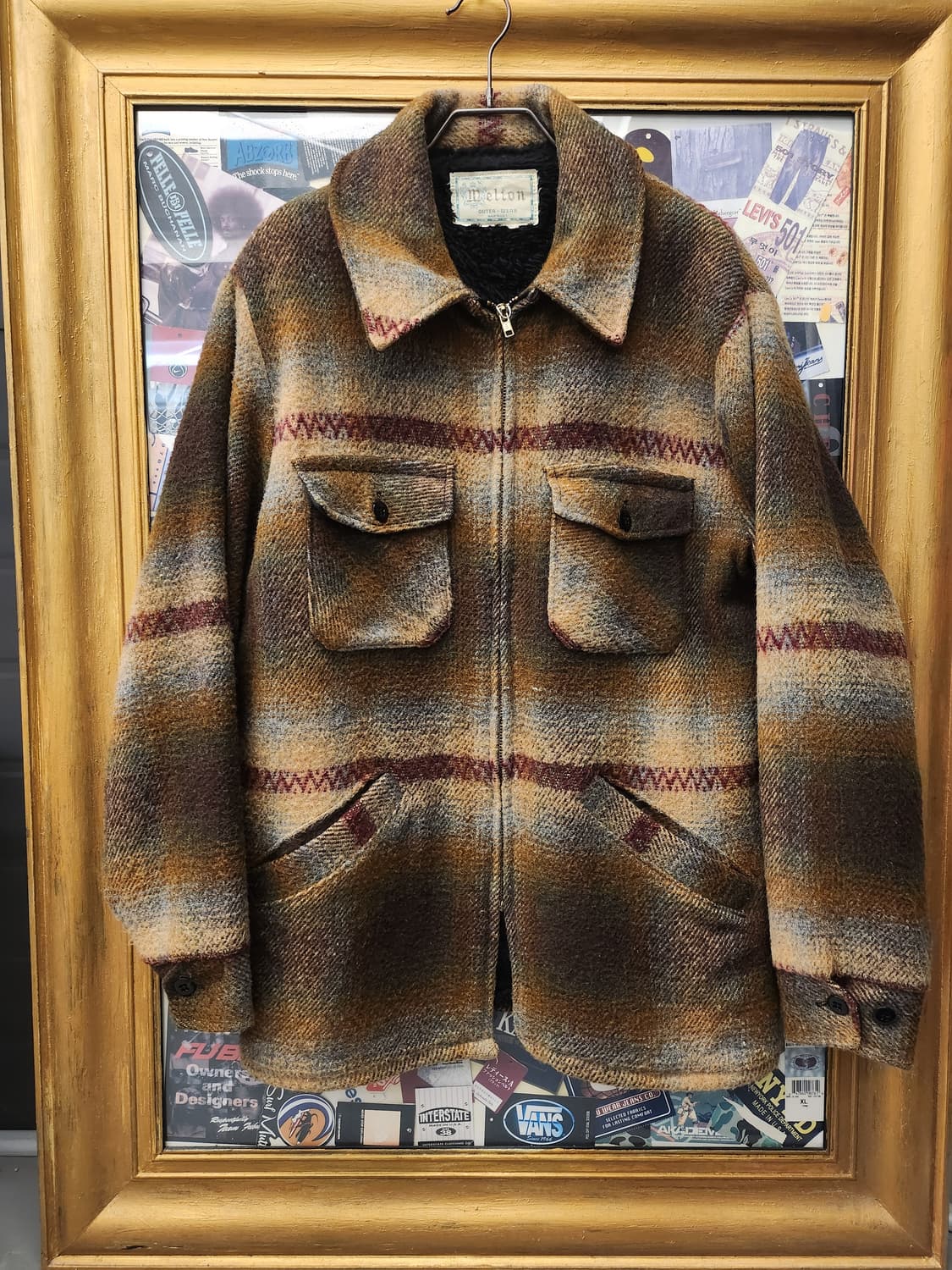 70s Melton USA Ombre  wool jacket 상품이미지1