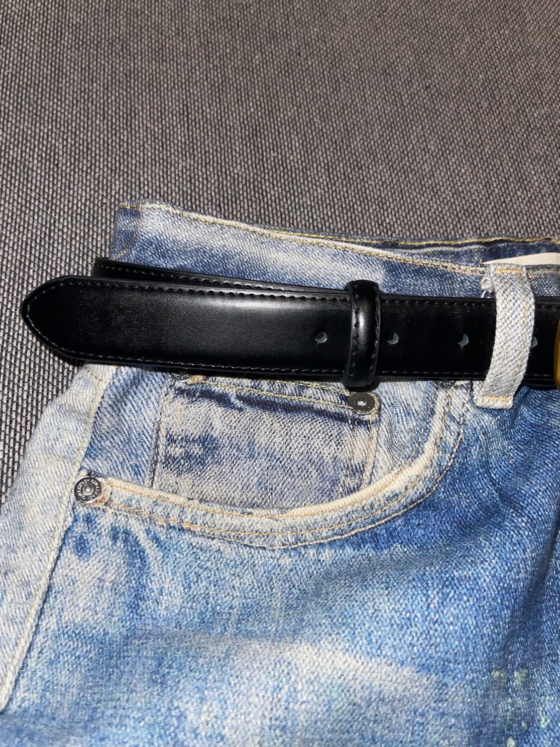 소가죽 브라스 버클 데일리 벨트 (블랙/브라운) 상품이미지8