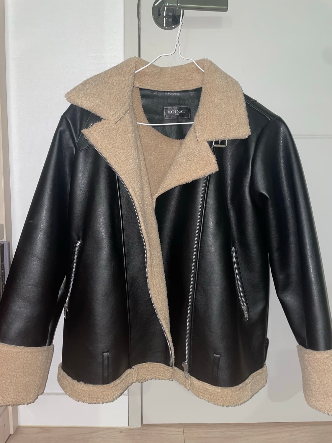 콜릿 오버핏 무스탕 플리스 자켓 상품이미지2