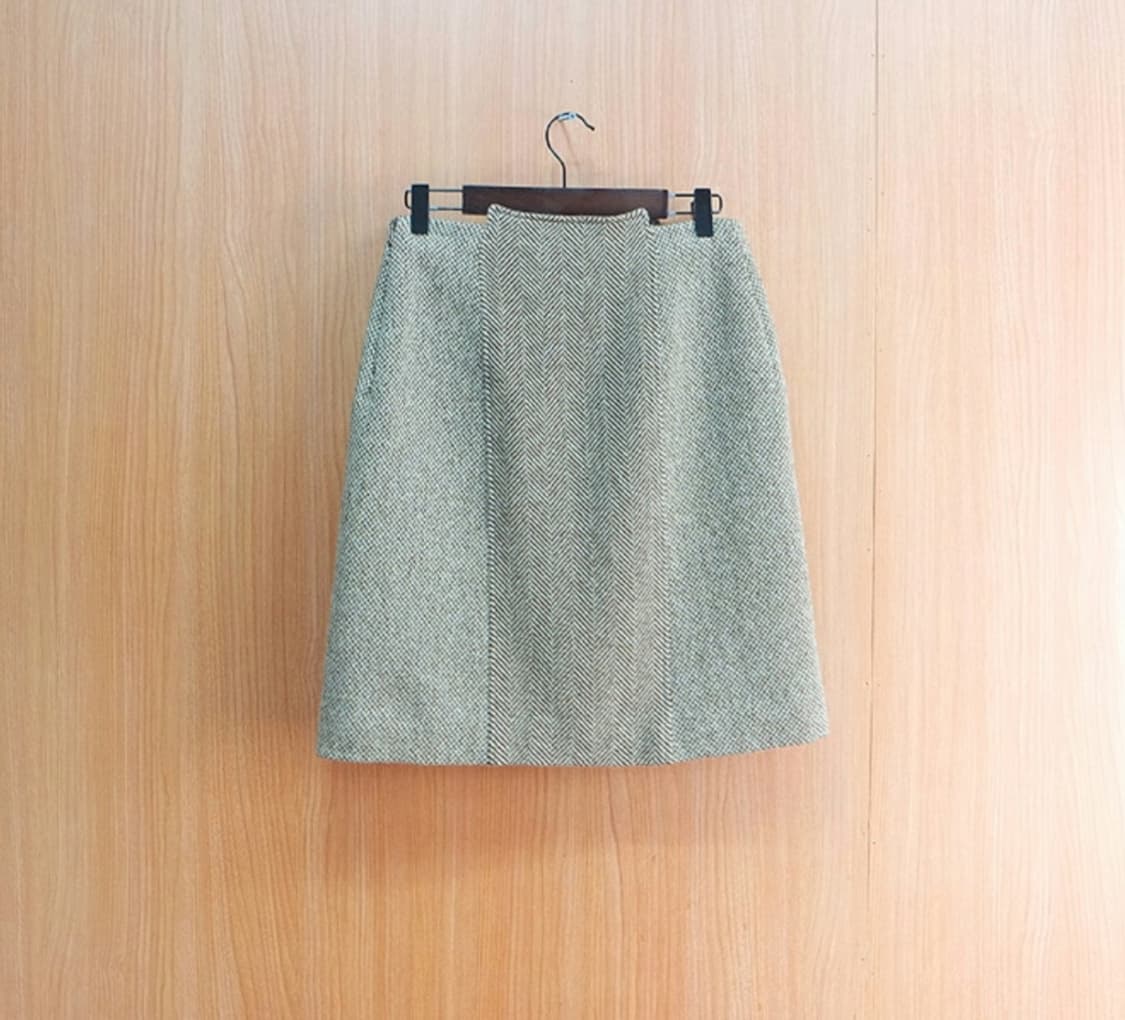 이태리산 HOMEOLIVE 헤링본 스커트 상품이미지4