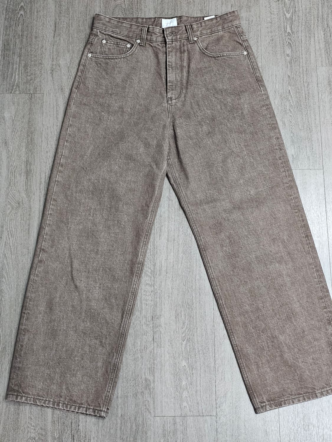 유스 youth 와이드 데님 M 브라운 상품이미지3