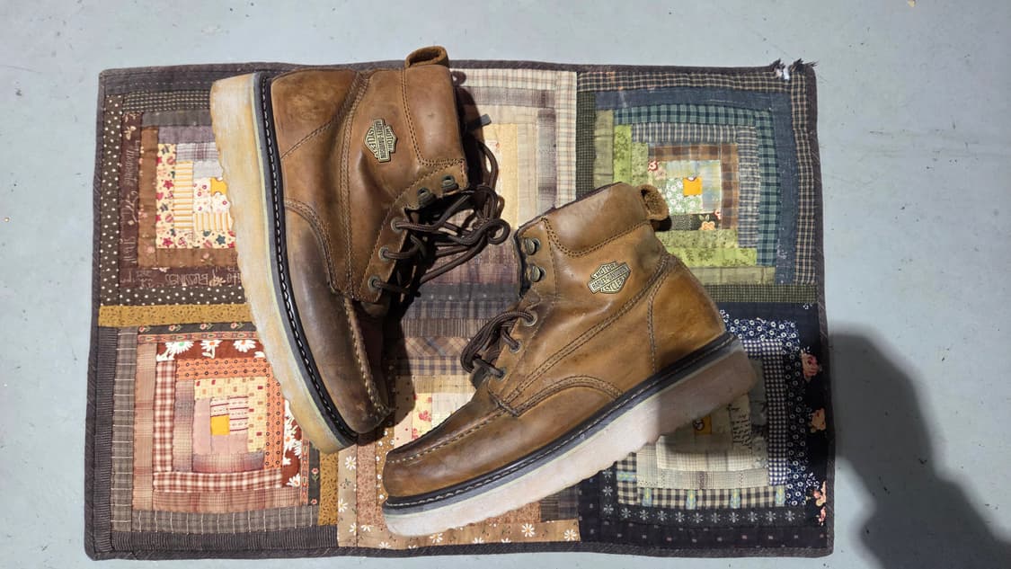 할리데이비슨 브라운색 웨지솔 워커  상품이미지1