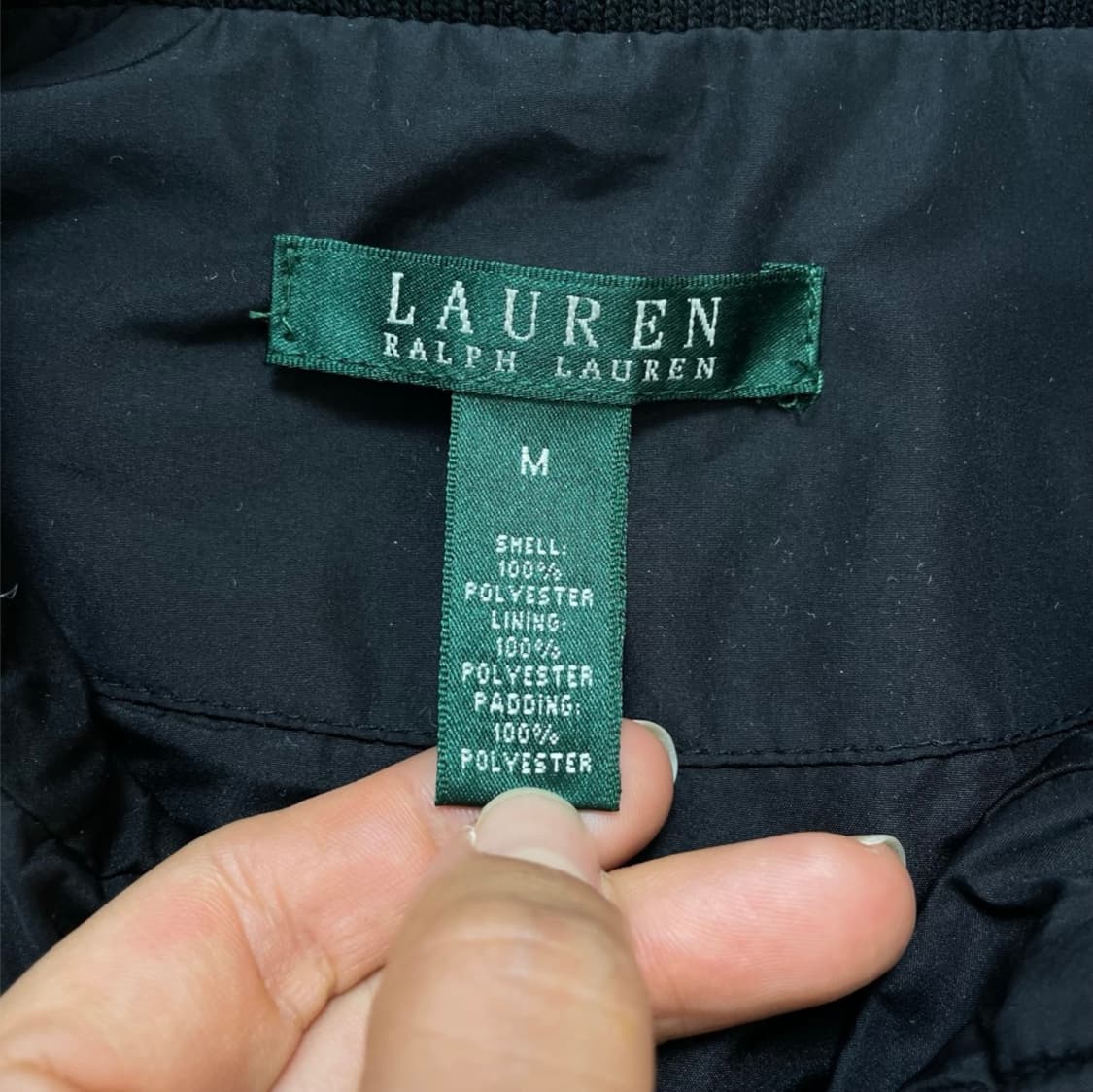 로렌 랄프로렌 블랙 퀄팅 패딩 베스트 조끼 M 상품이미지3