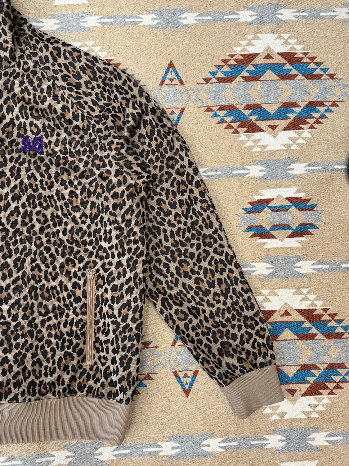 [L] 니들스 자카드 레오파드 트랙 자켓  상품이미지3