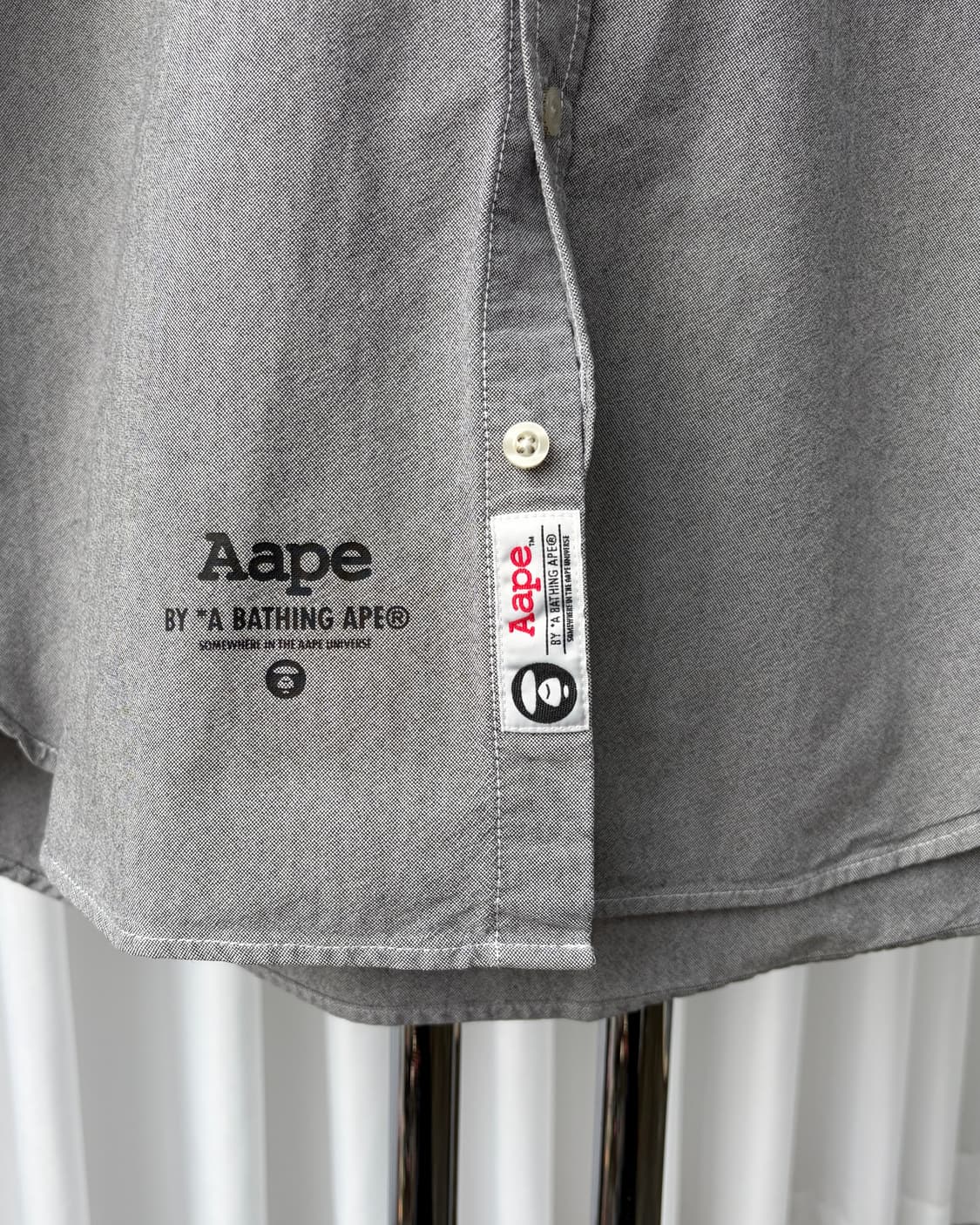 [L]베이프 에이프 AAPE 로고 옥스포드 셔츠 상품이미지6