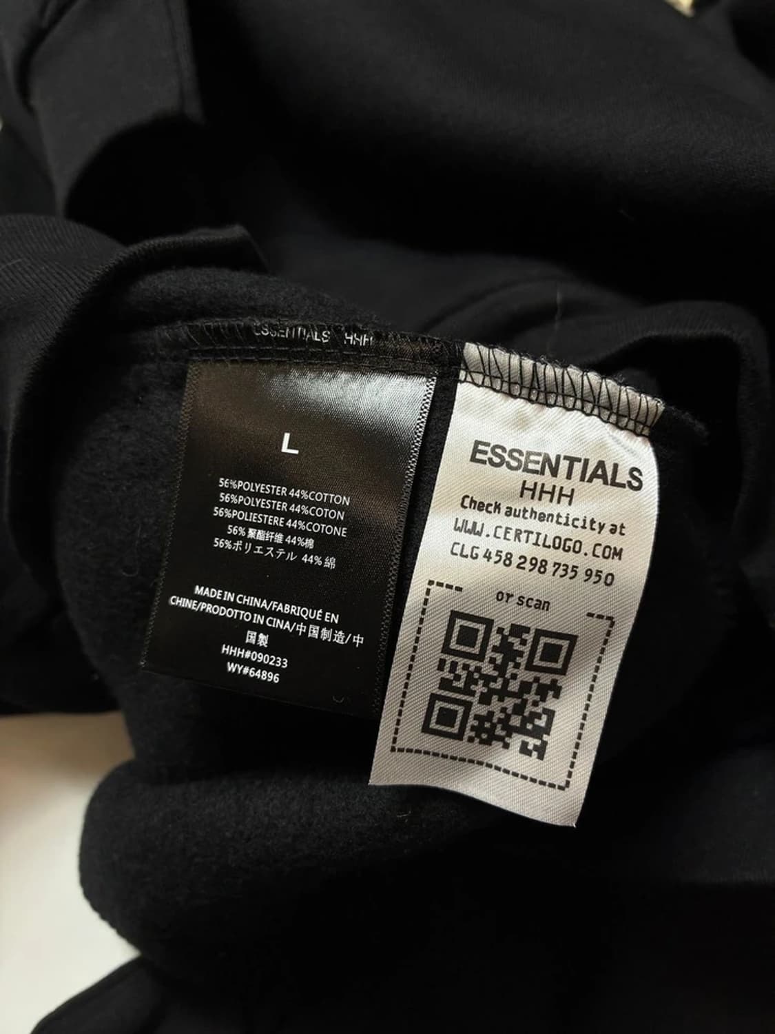 에센셜 피어오브갓 헤비코튼 백로고 오버 후드티 PN8823 상품이미지10