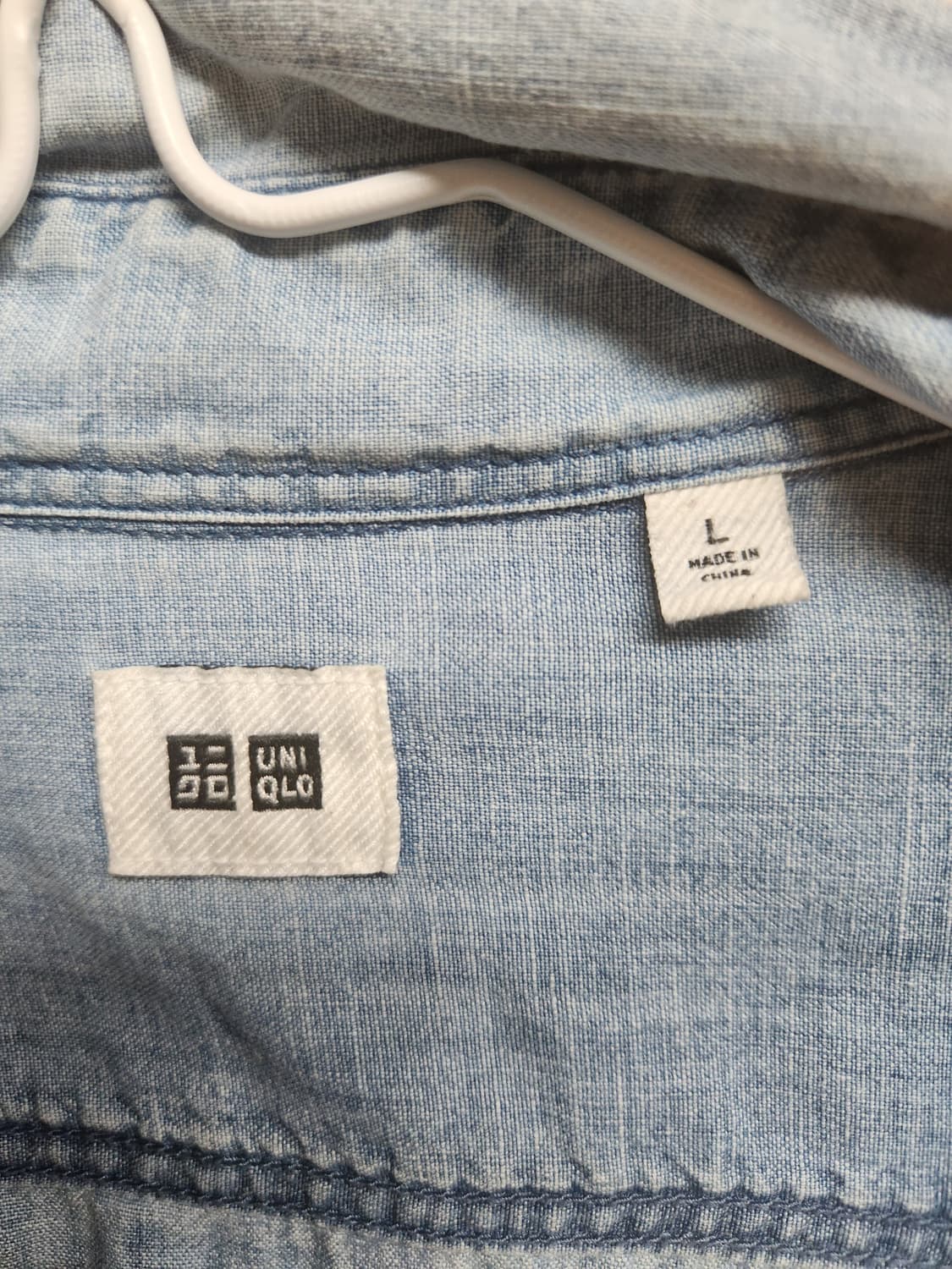 유니클로 샴브레이 L 상품이미지2