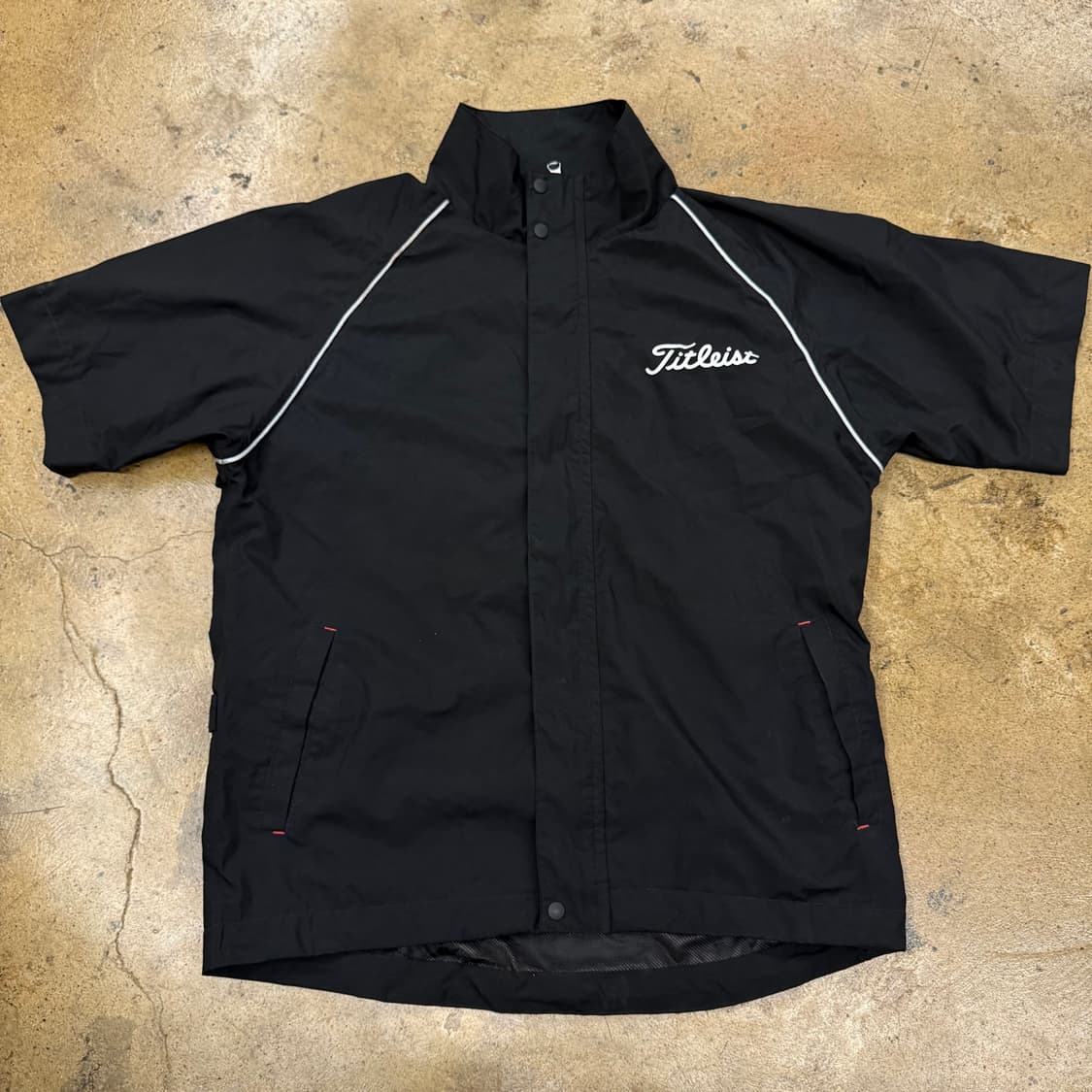 [정품/LL] 타이틀리스트 블랙 반팔 바람막이 골프 자켓 b10 상품이미지2