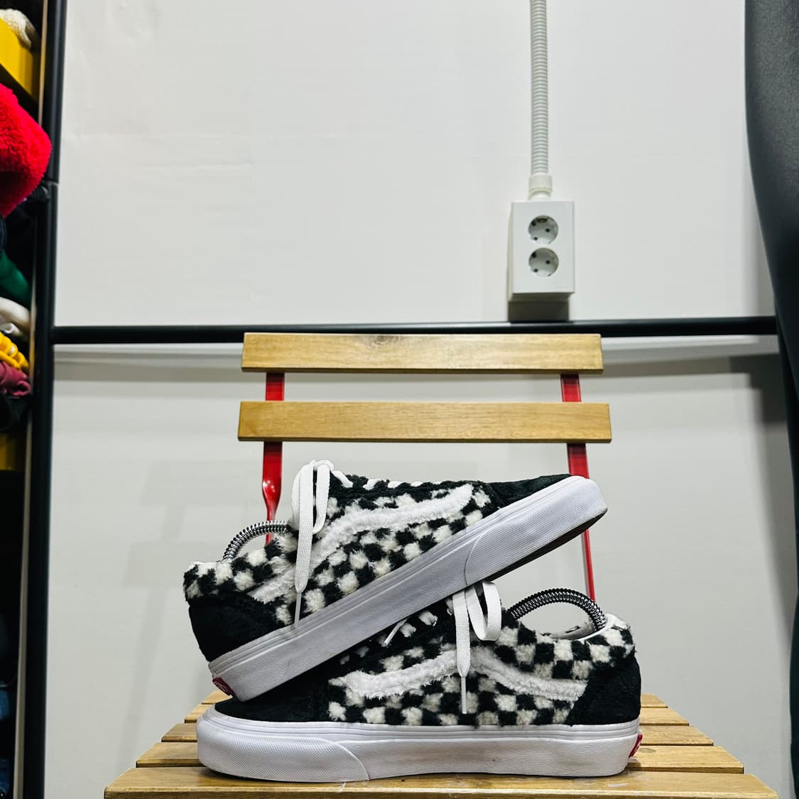 260) 반스 운동화 남성 남자 올드스쿨 체커보드 퍼 블랙 화이트 상품이미지7