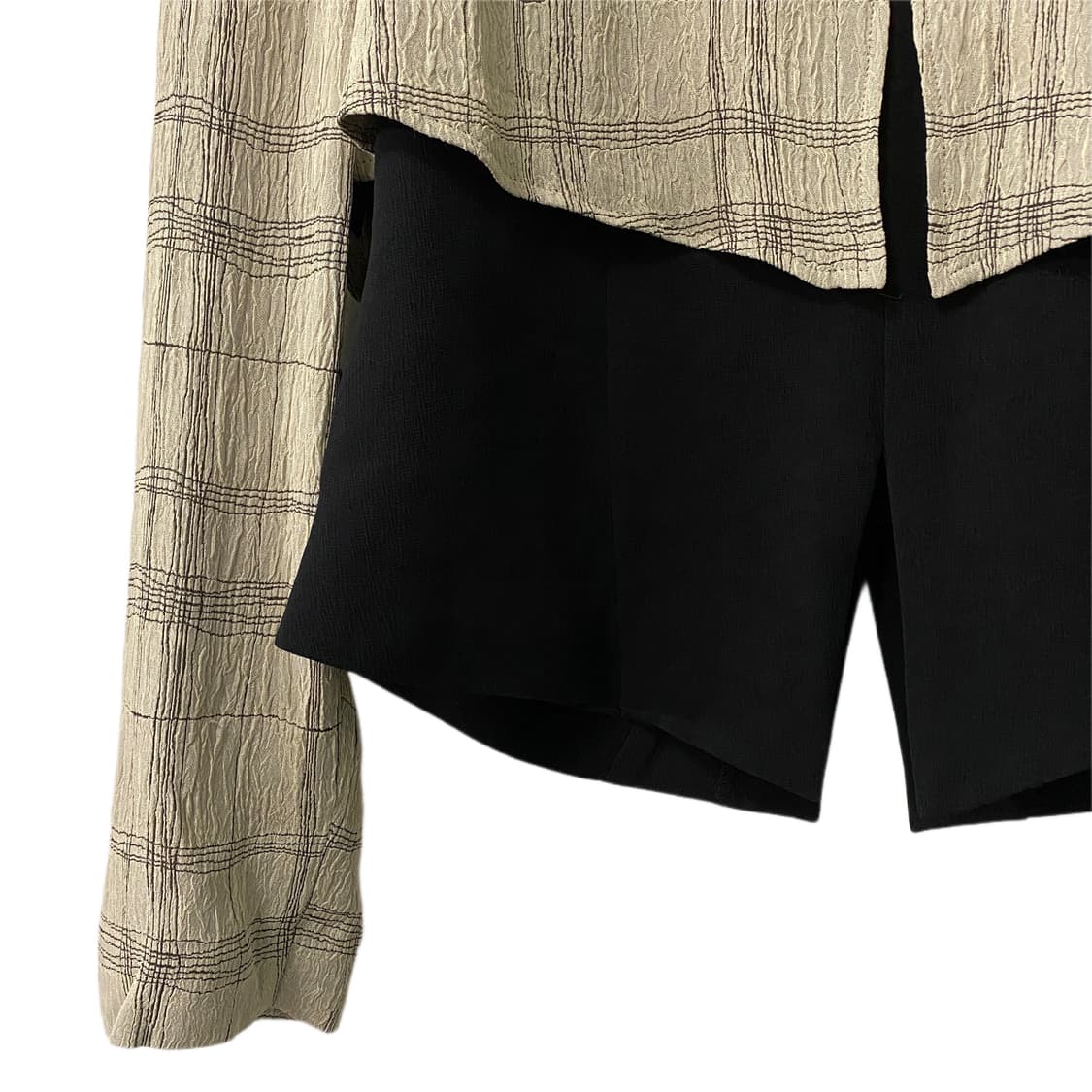 유니크 레이어드 체크 블라우스 상품이미지6