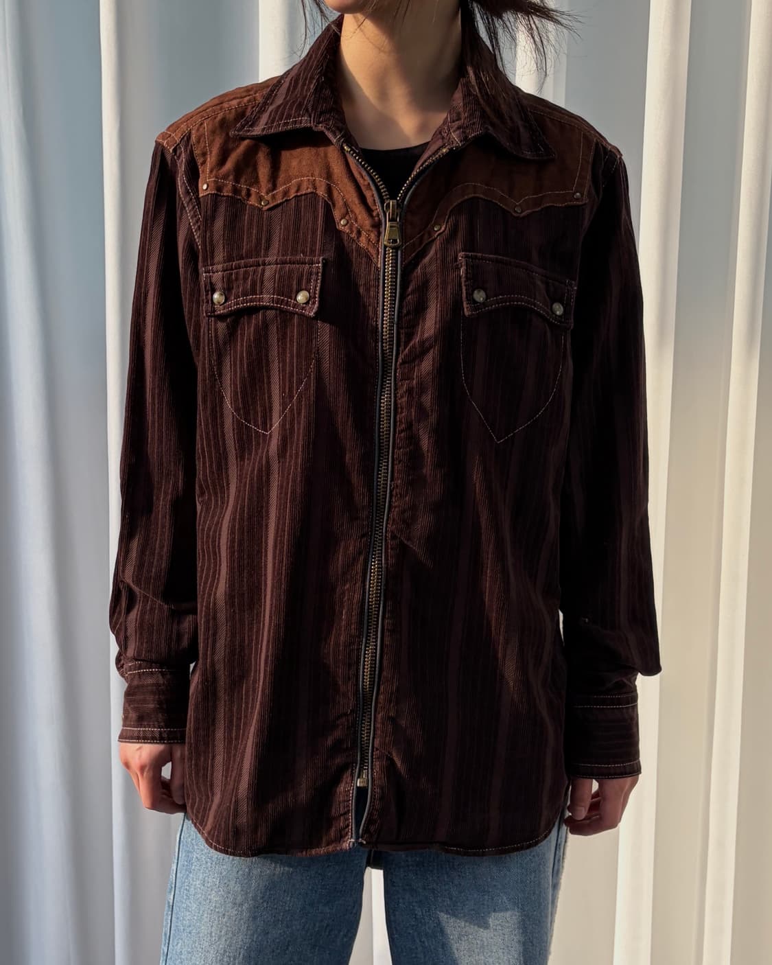 [M]IKKA 재팬 코듀로이 웨스턴 집업 자켓 상품이미지1