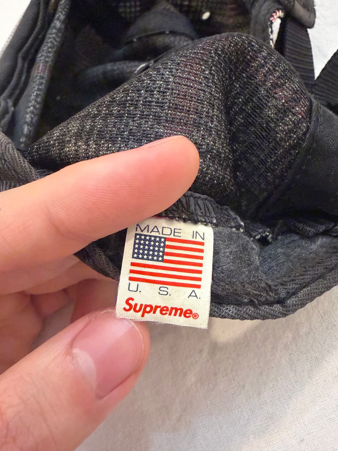 슈프림 박스로고 헤링본 체크패턴 플래드 캡프캡 상품이미지5