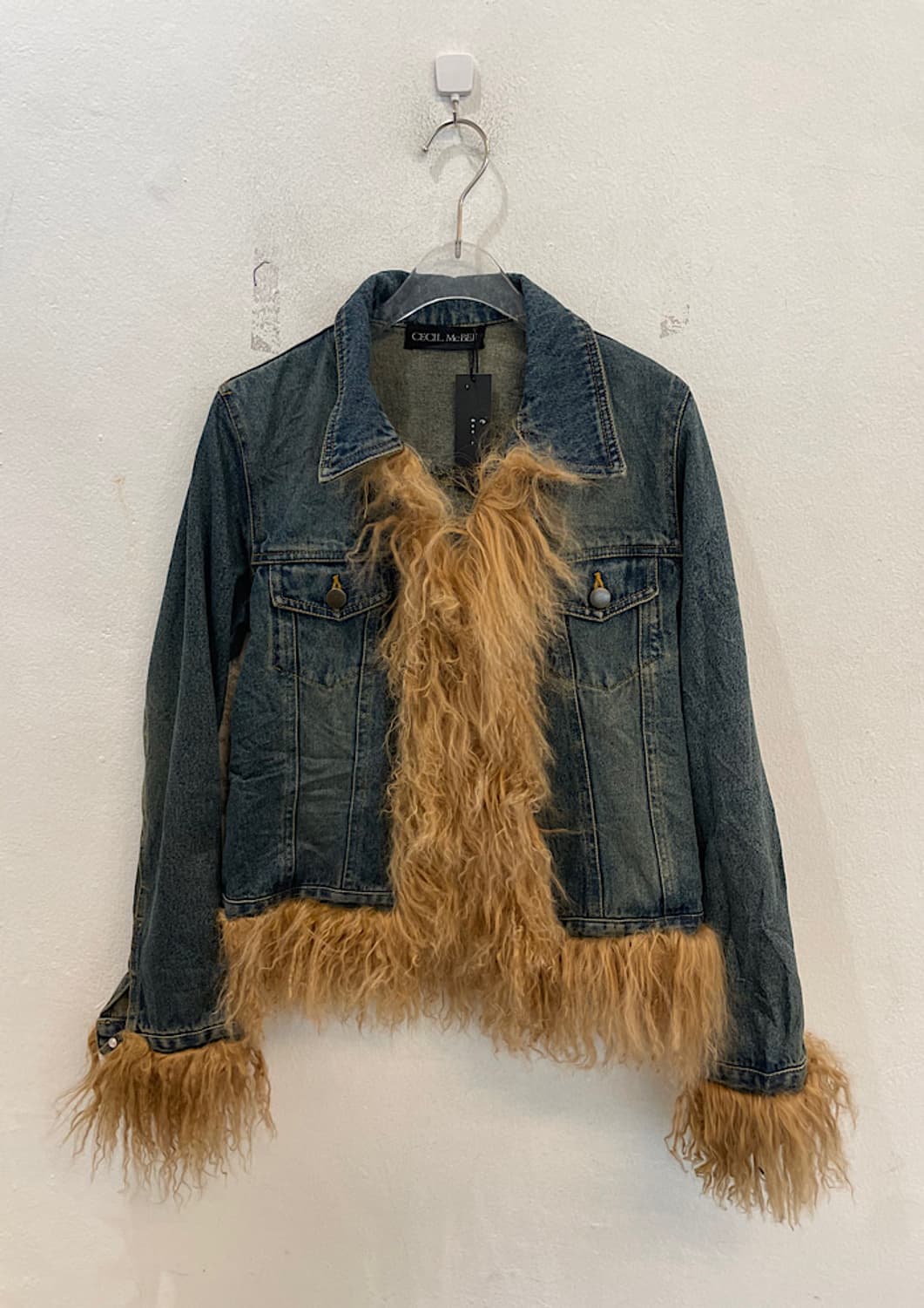 빈티지 퍼 데님 자켓  상품이미지1