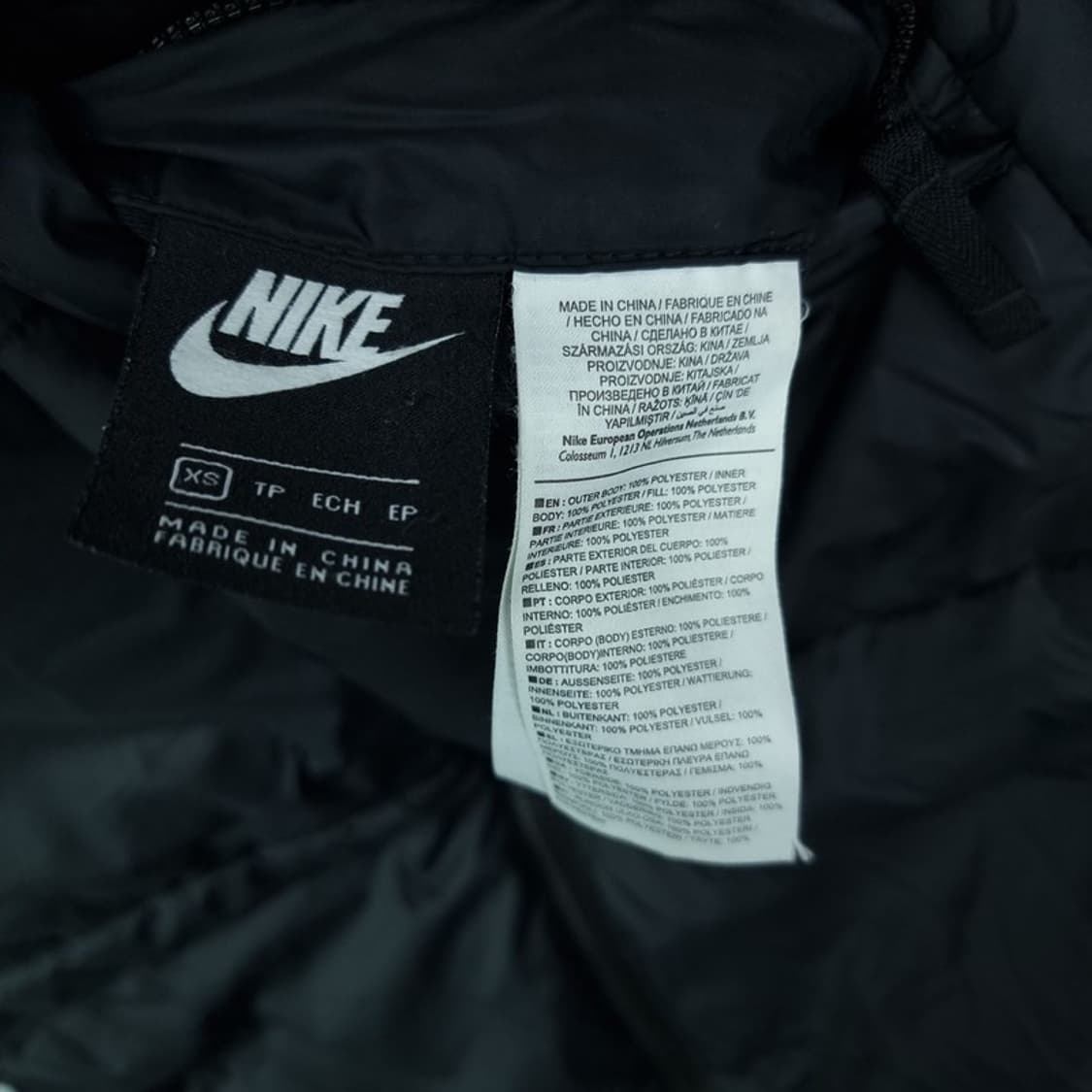 [나이키] 리버시블 양면 빅로고 롱 패딩 블랙 M16880 상품이미지8