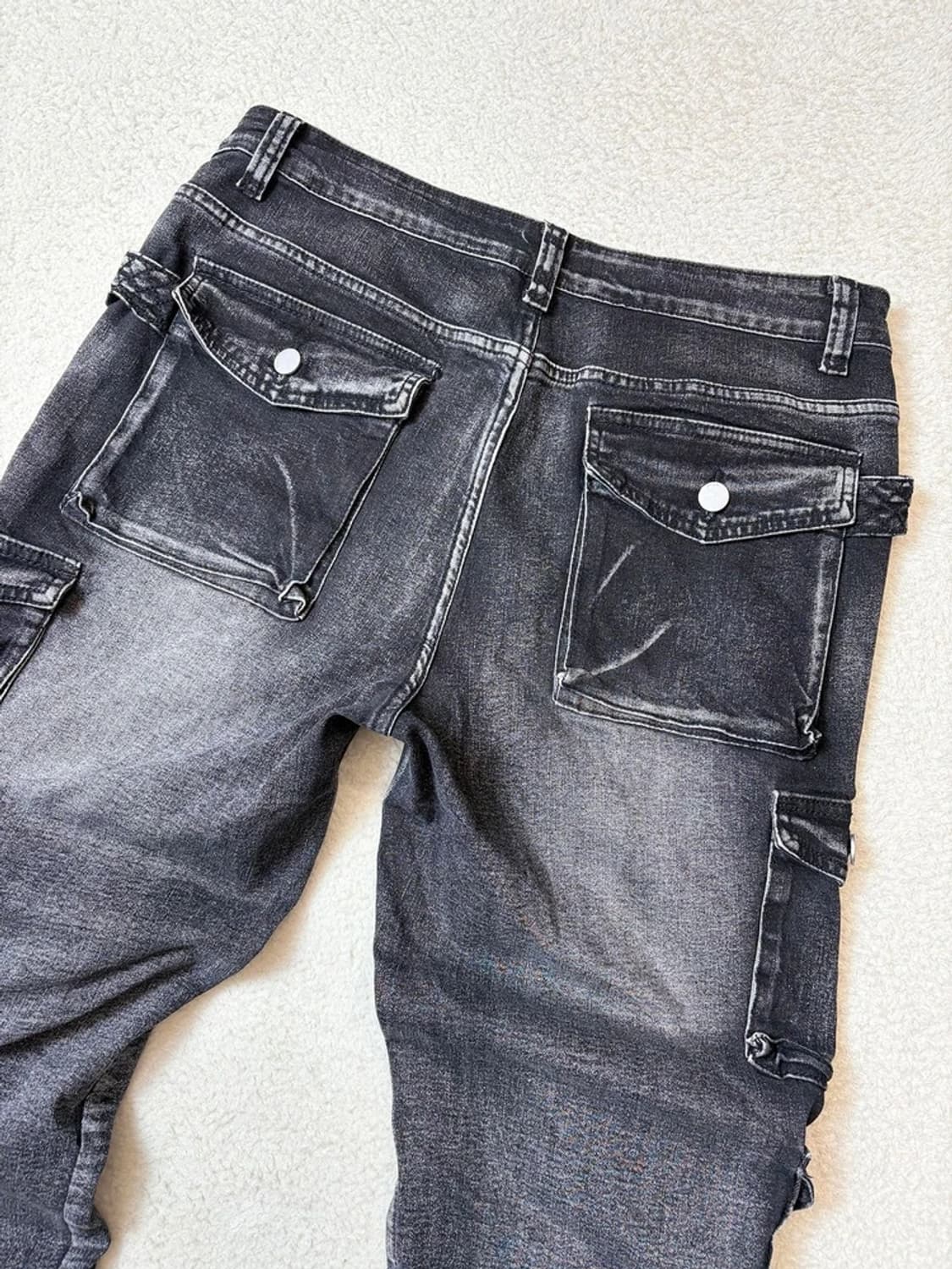 Selected 맥시멀 Y2K 카고 데님 팬츠 PN6774 상품이미지5