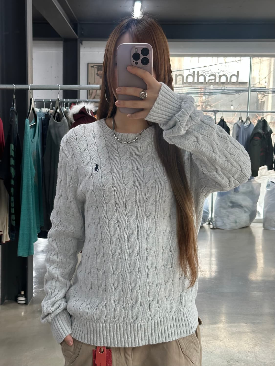 폴로랄프로렌 케이블니트 그레이 상품이미지1