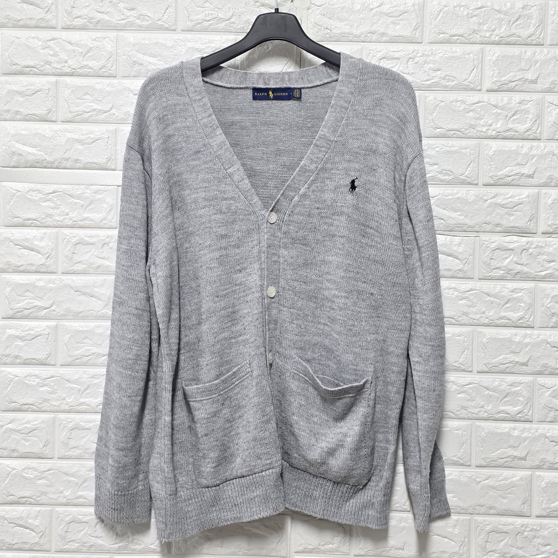 택포// 폴로랄프로렌 면 가디건 L 회색 상품이미지1